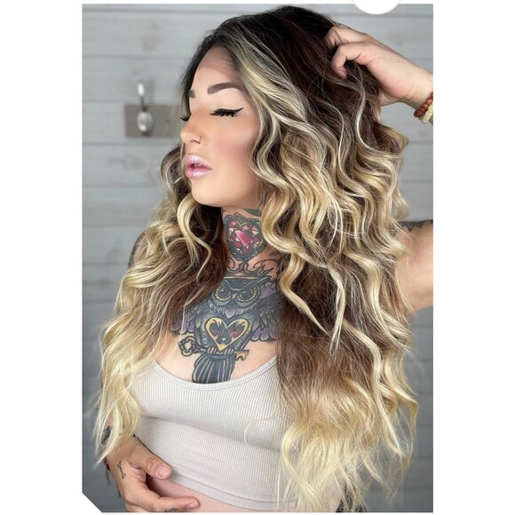 Rebel Gypsy “Count on you”Premium synthetic Scalp illusion lace front wig New